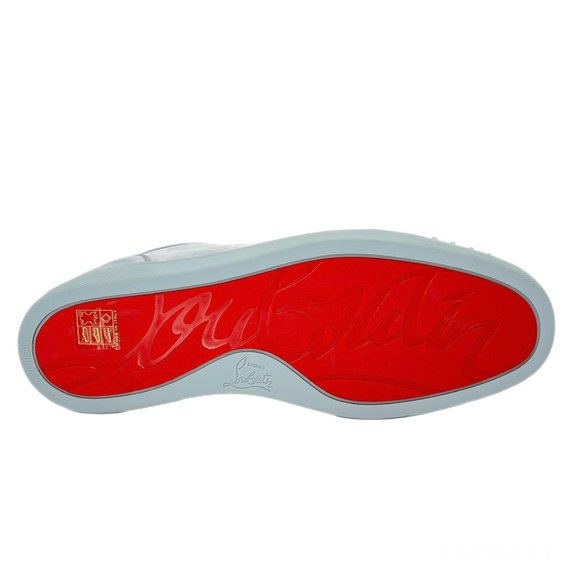 Christian Louboutin Lou Spikes Orlato Suede High-top Sneakers Paseo Blue US 11 - Picture 9 of 15